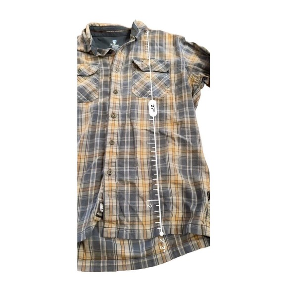 KUHL Mens Brown Sz M Textured Born In The Mountains Long Sleeve Button Up Shirt - Picture 3 of 7